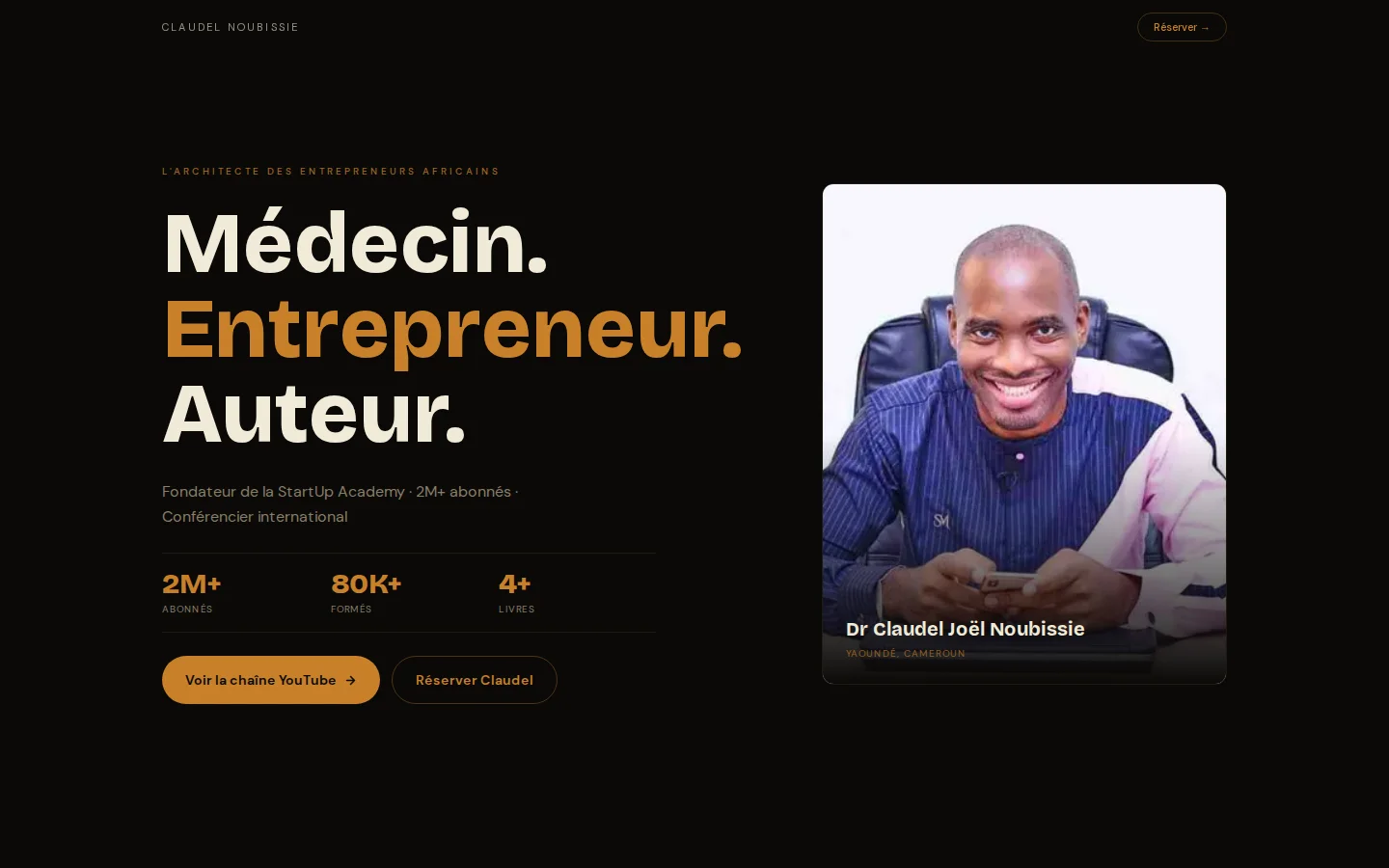 Aperçu de Hub — Dr Claudel Noubissie